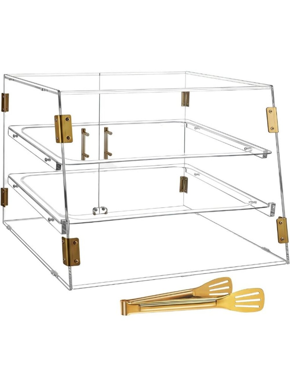 3-Tier Acrylic Bakery Display Stand with Removable Trays - Perfect for Desserts!